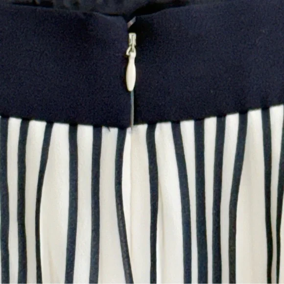 J Crew Navy Blue and White Pleated Midi Skirt.
Size 10 - Picture 6 of 12